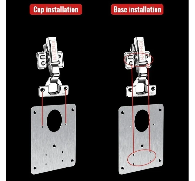 Par De Placas De Reparación, Bisagra,tornillos Mueble Puerta-2
