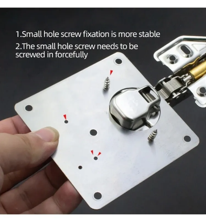 Par De Placas De Reparación, Bisagra,tornillos Mueble Puerta-6