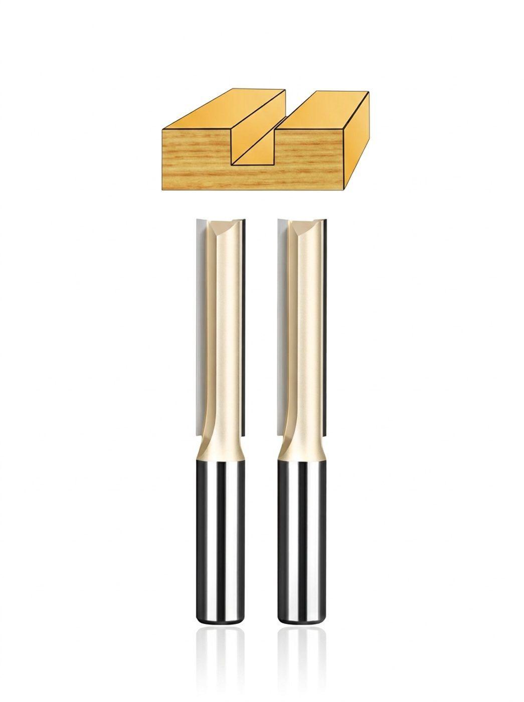 Fresa Recta De 1/4' De 3.17 X 8 Mm-0