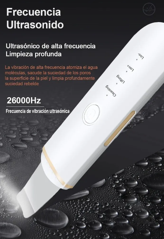 Espátula Facial Ultrasónica C/vibración, Peeling Facial.-4
