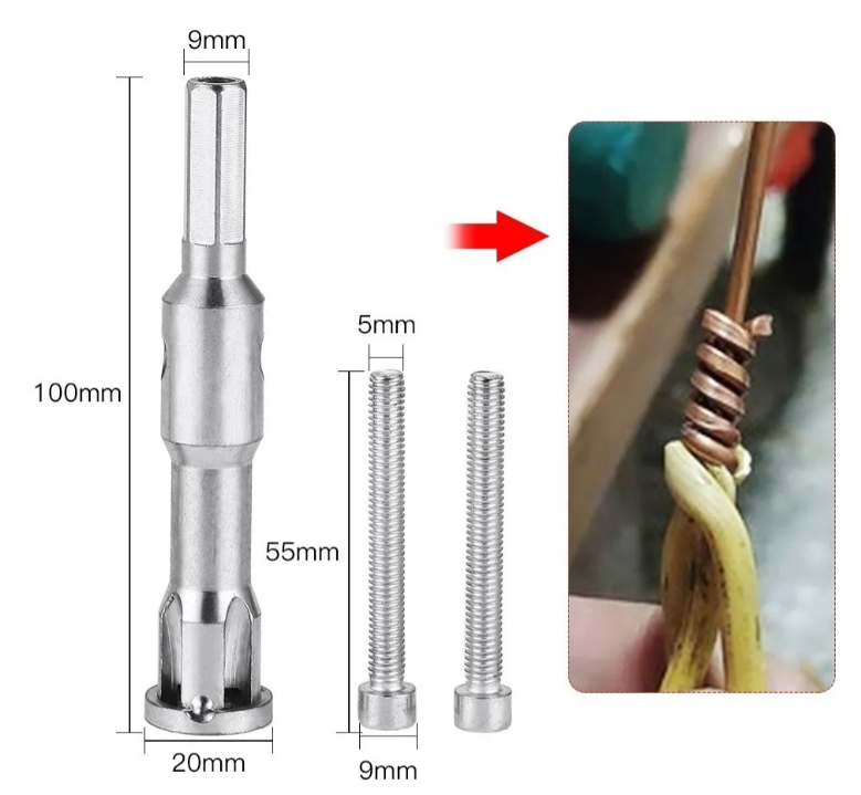 Herramienta De Torsión De Alambre Pelacables Y Trenzador Plateado-3