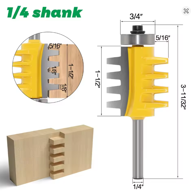 Fresa Toma 1/4 Para Makita Router Grande Finger Tupi-4