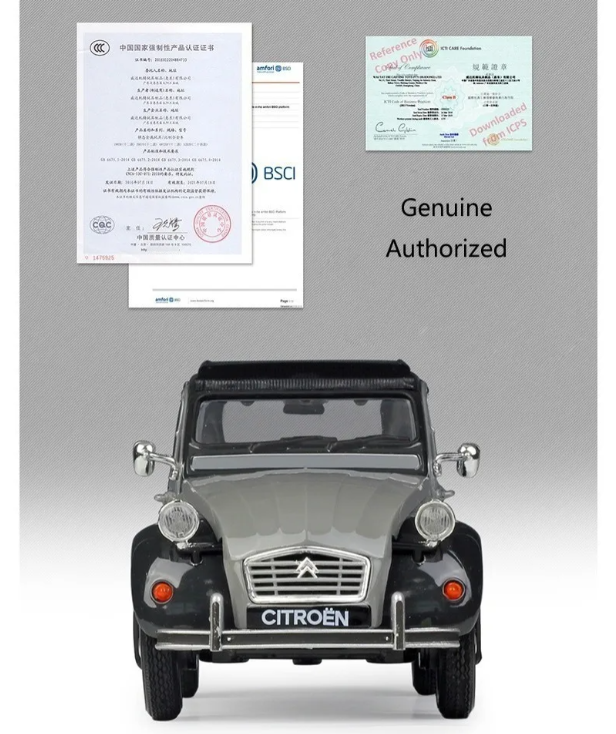 Citroen 2cv 6 Welly Escala 1:24 Colección Plomo-4