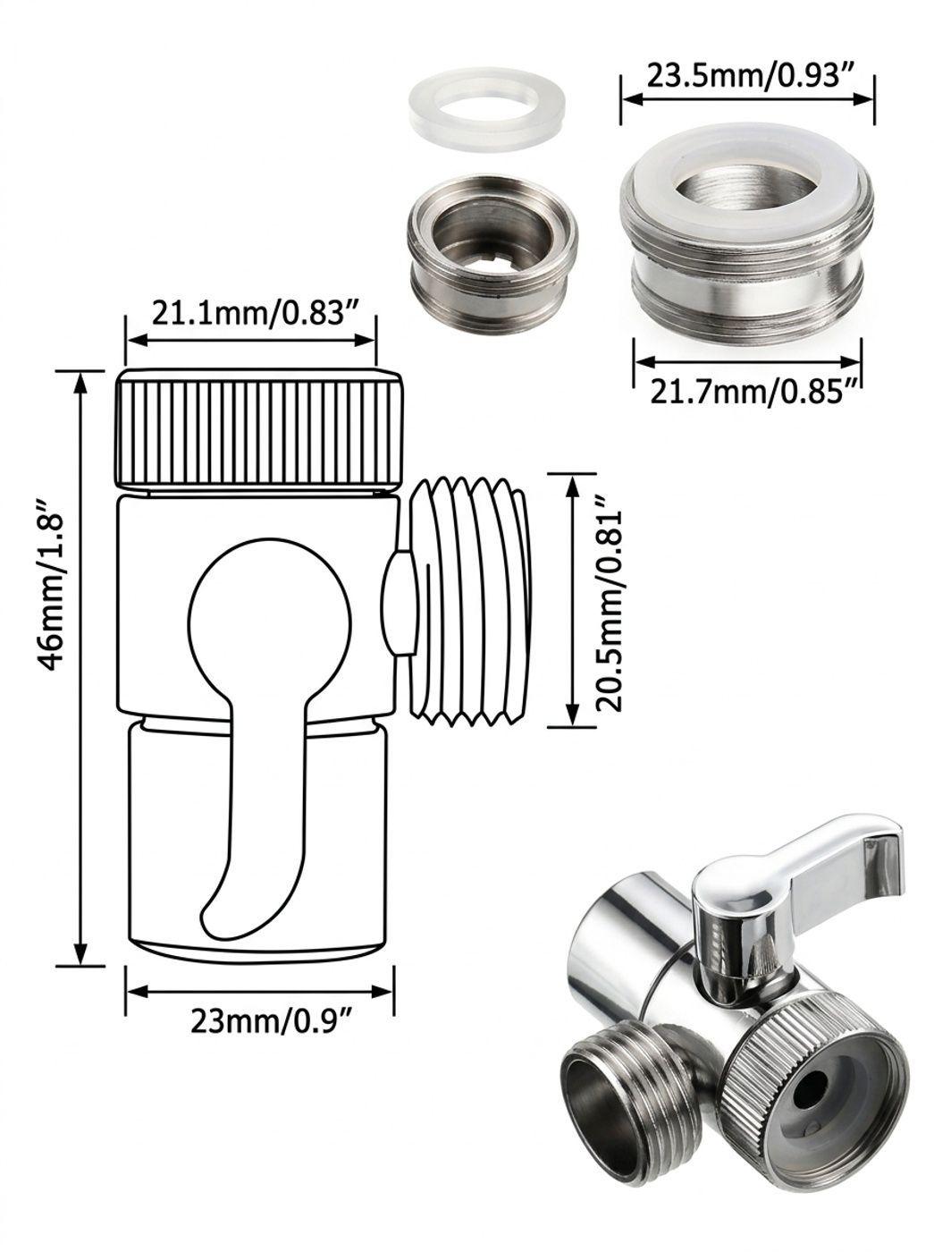 Ducha Bidet De Inodoro Acero Inoxidable Con Flexible Y Llave T-4