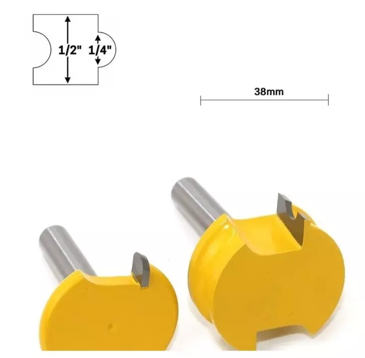 Set 2 Fresas Tupi De 8 Mm Ideal Para Barriles Canoas-2