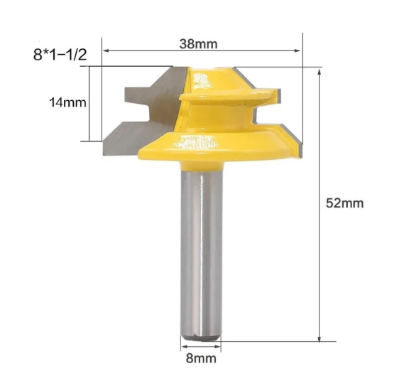 Fresa De 8 Mm Para Ensamble Madera A 45 Grados-2