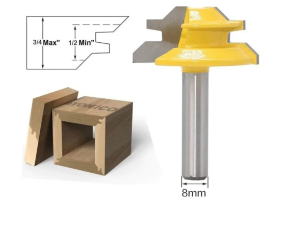 Fresa De 8 Mm Para Ensamble Madera A 45 Grados-3