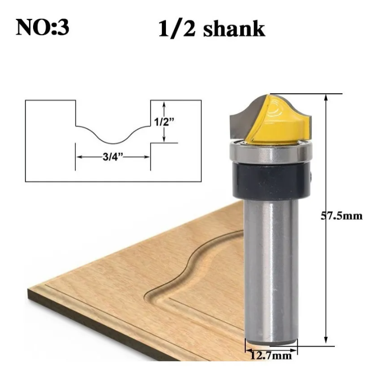Fresa 1/2 Pulgada Router Bit-c3 Carburo Con Punta-k-5