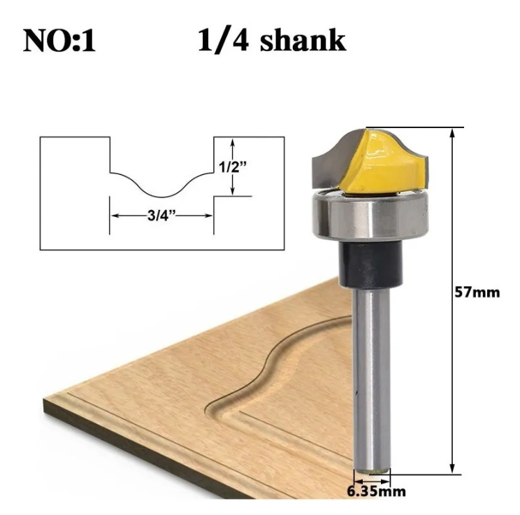 Fresa 1/2 Pulgada Router Bit-c3 Carburo Con Punta-k-3