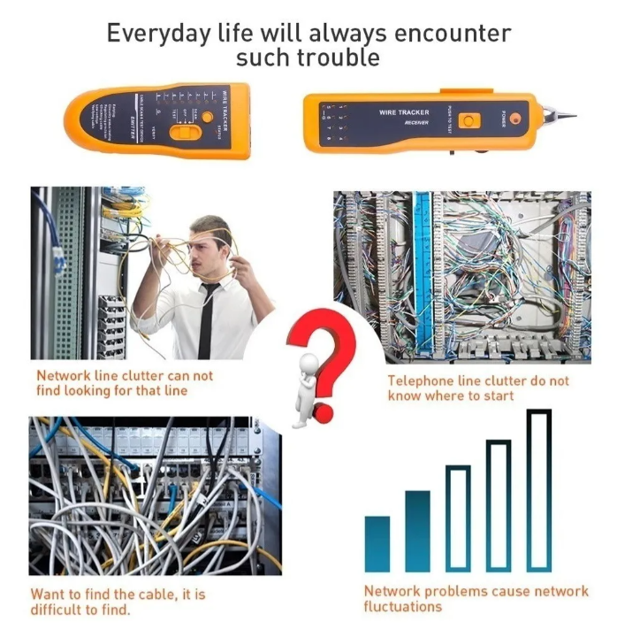 Tester Red Lan Rj45 Rj11 Buscador Cable Wire Tracker-4