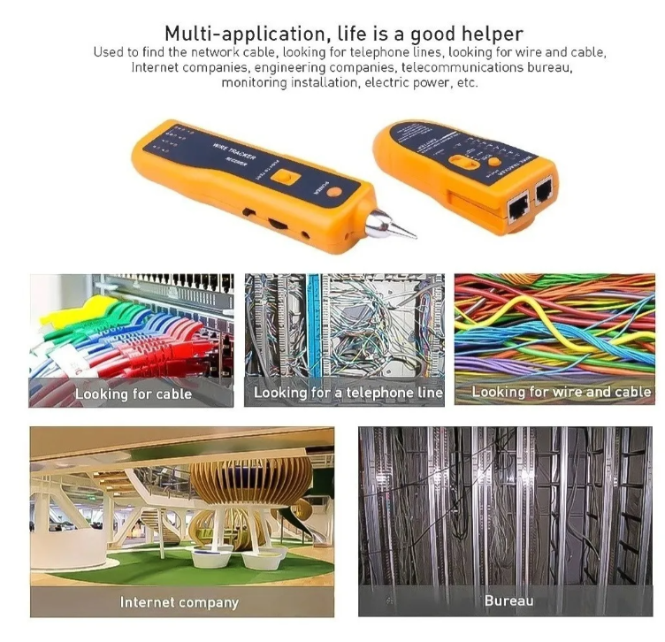 Tester Red Lan Rj45 Rj11 Buscador Cable Wire Tracker-5