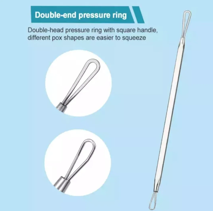 Set Herramientas Acné. Extractor De Espinilla Puntos Negros-2