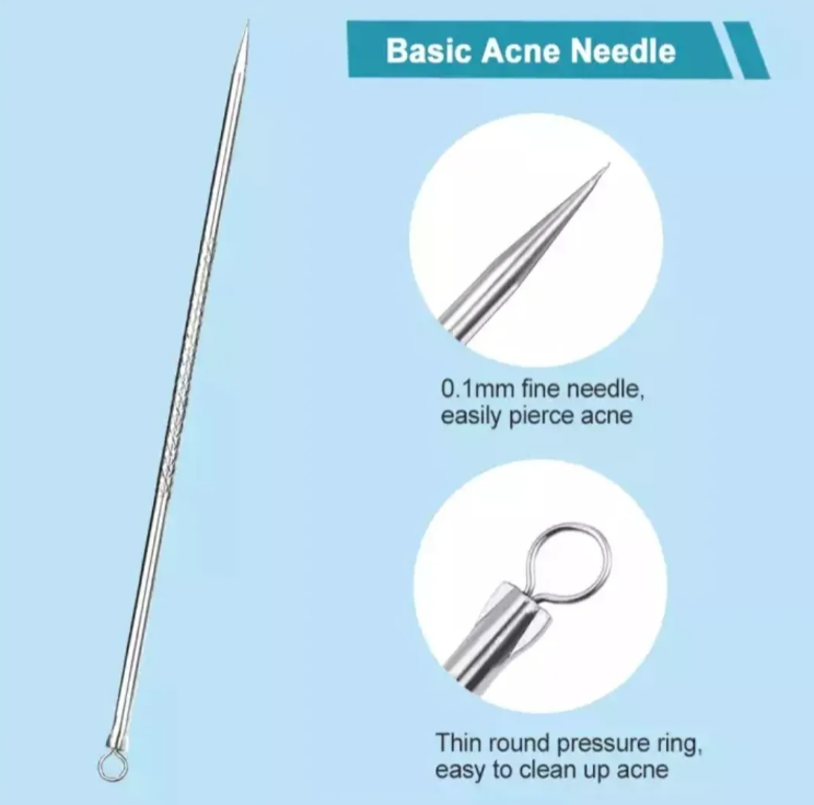 Set Herramientas Acné. Extractor De Espinilla Puntos Negros-3