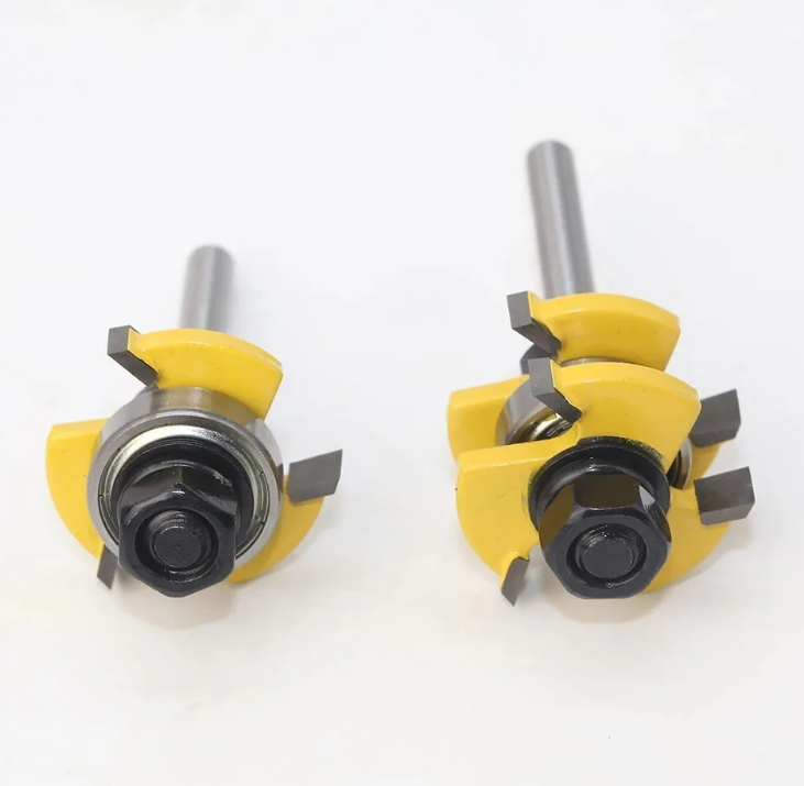 Set De 2 Fresas Tupi 6mm Para Ensamble - Fresadora-3