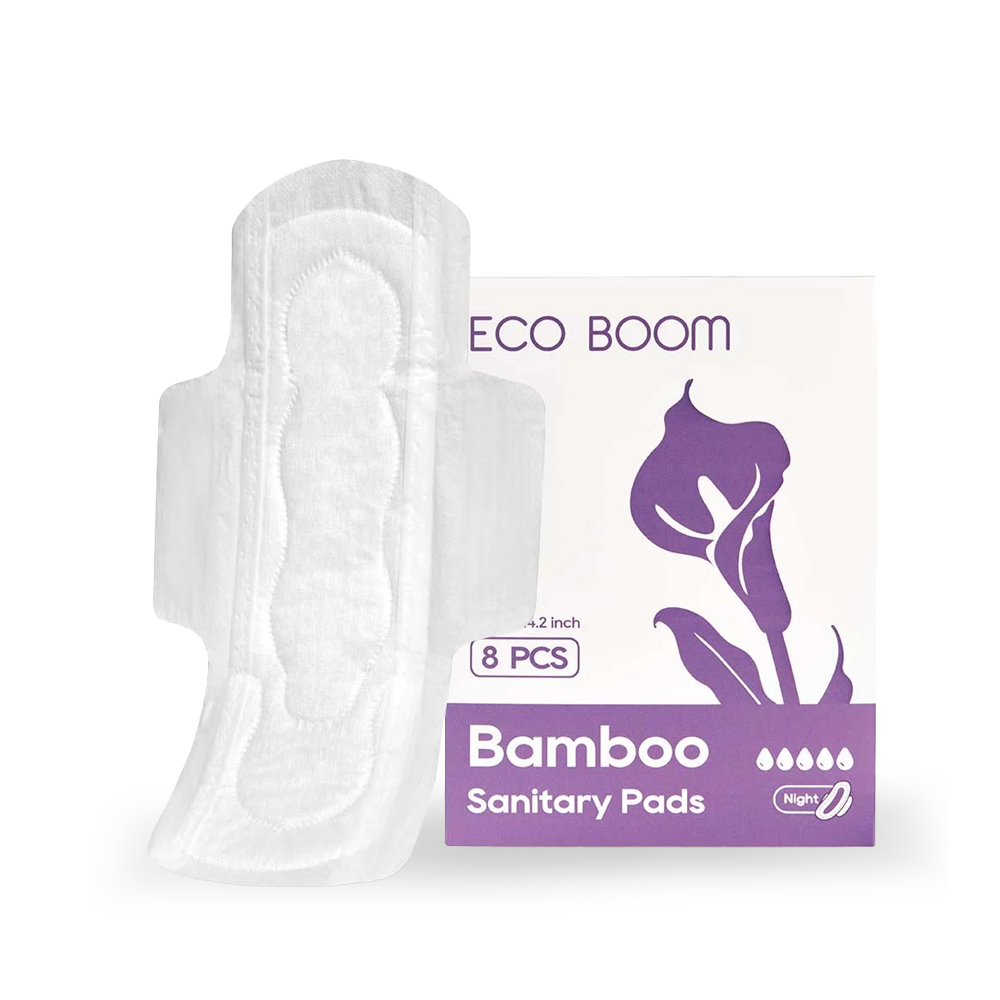 Toallas Higienicas Organicas Eco Boom Flujo Noche 8 Uds-0