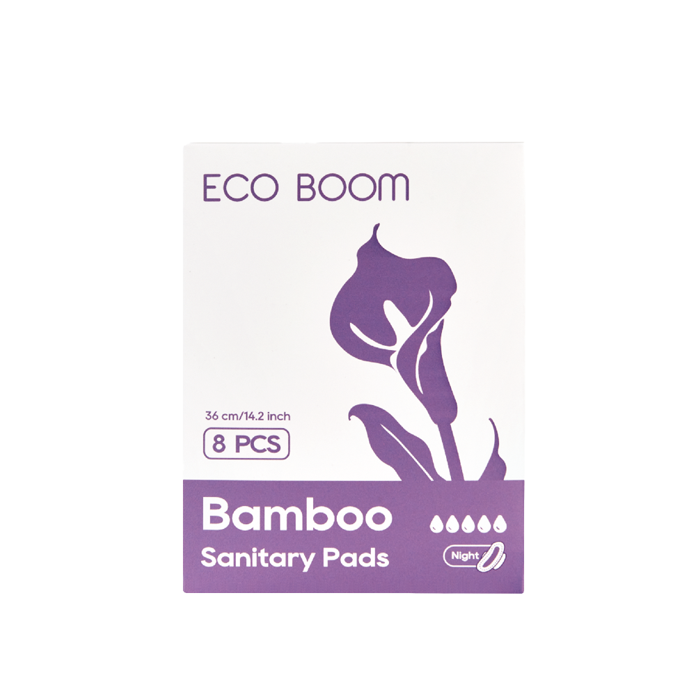 Toallas Higienicas Organicas Eco Boom Flujo Noche 8 Uds-2