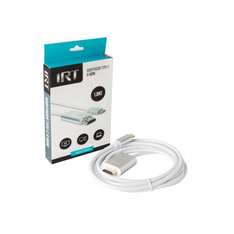 Cable adaptador IRT USB-C a HDMI con resolución 4K-1