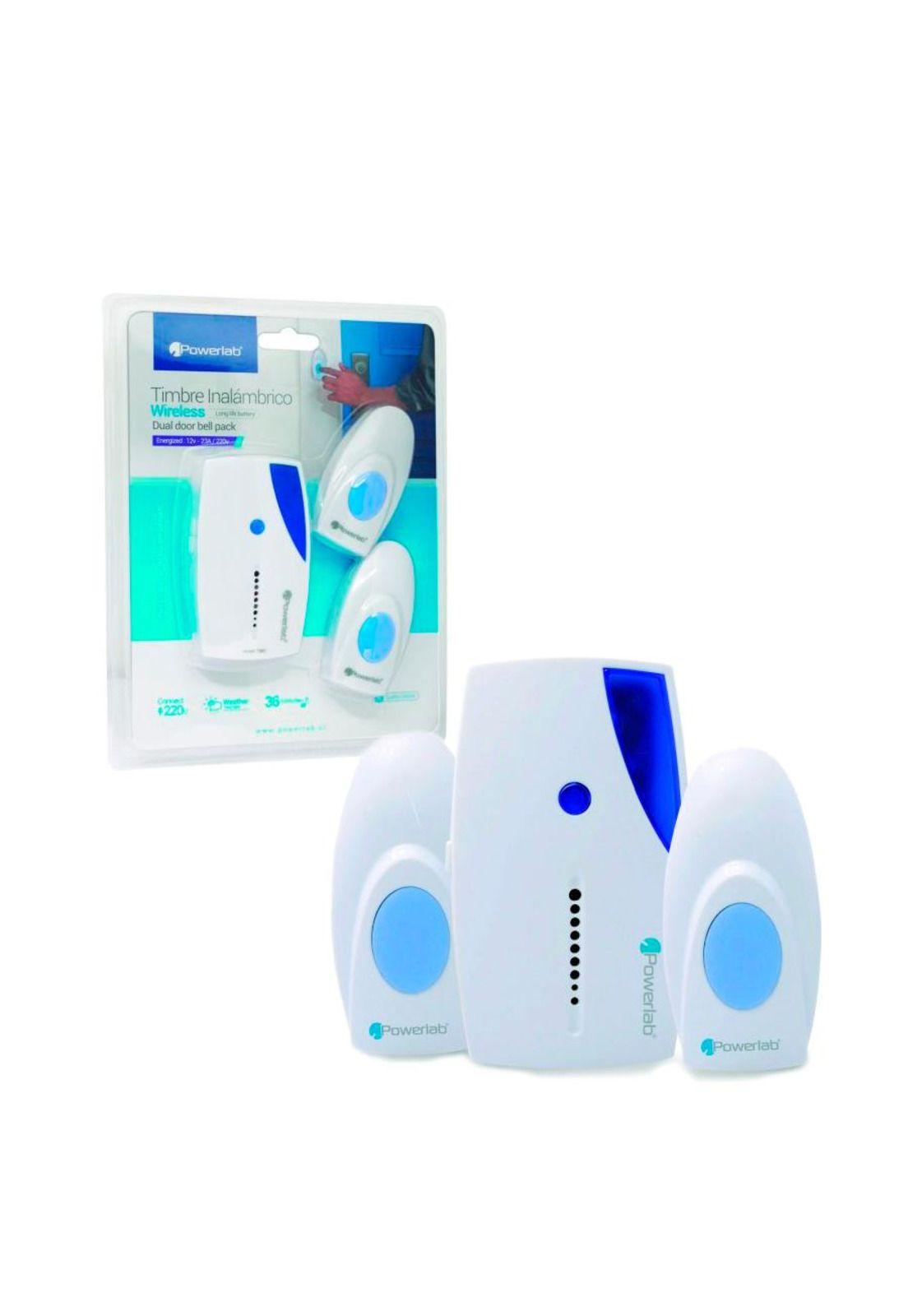 Timbre Inalámbrico Powerlab Doble Led-2