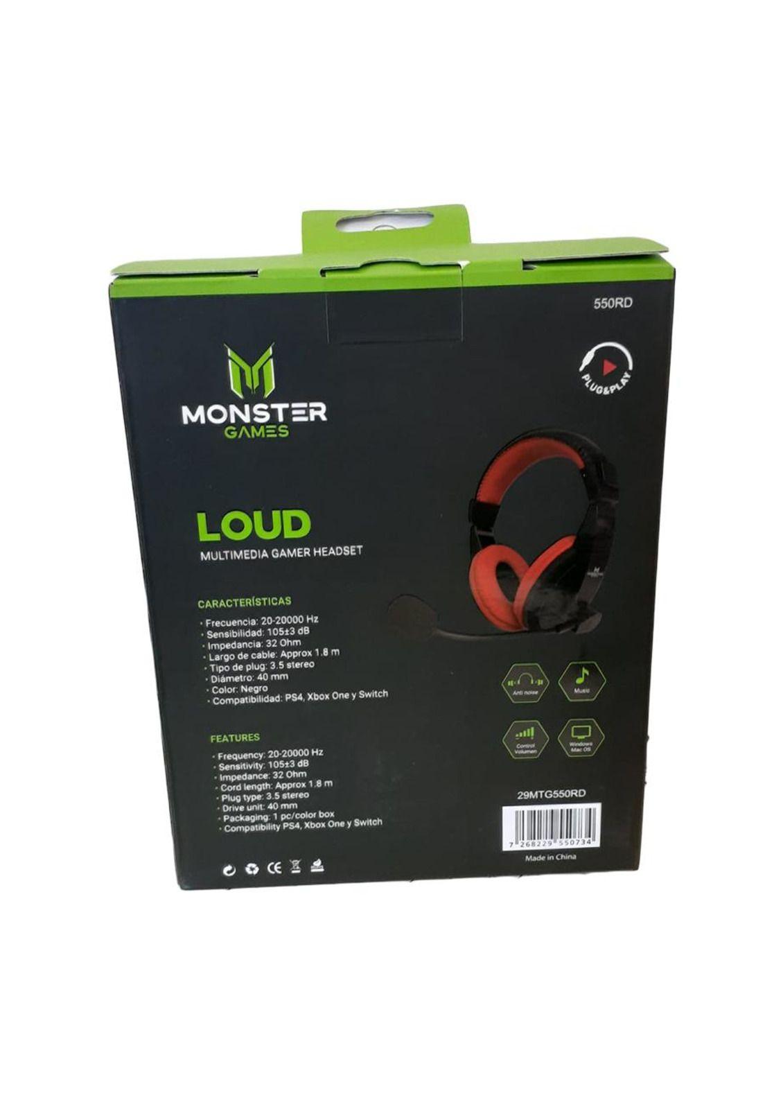 Audífono Monster Games 550 Ps4 xbox Switch Over-ear-4