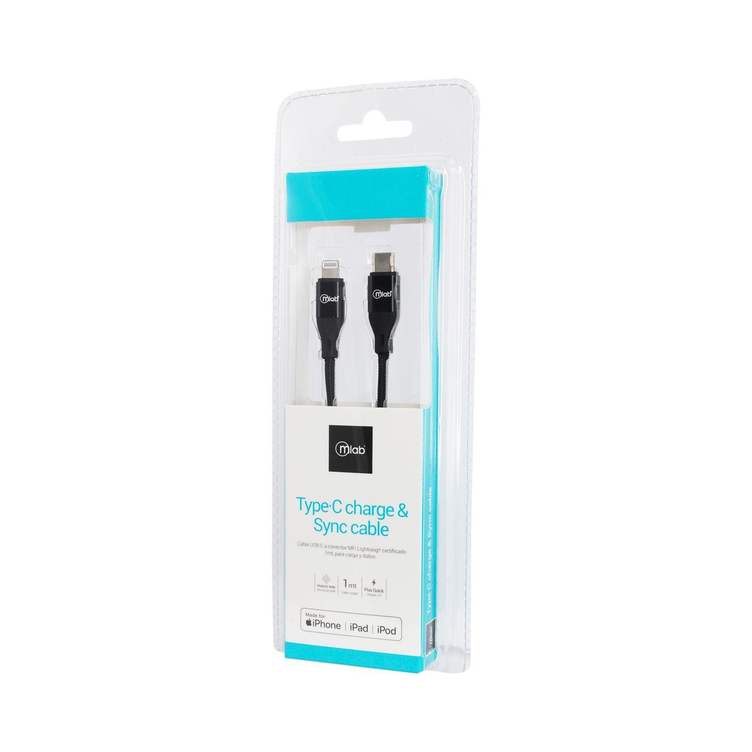 Cable Certificado Mlab Lightning a Tipo c-1
