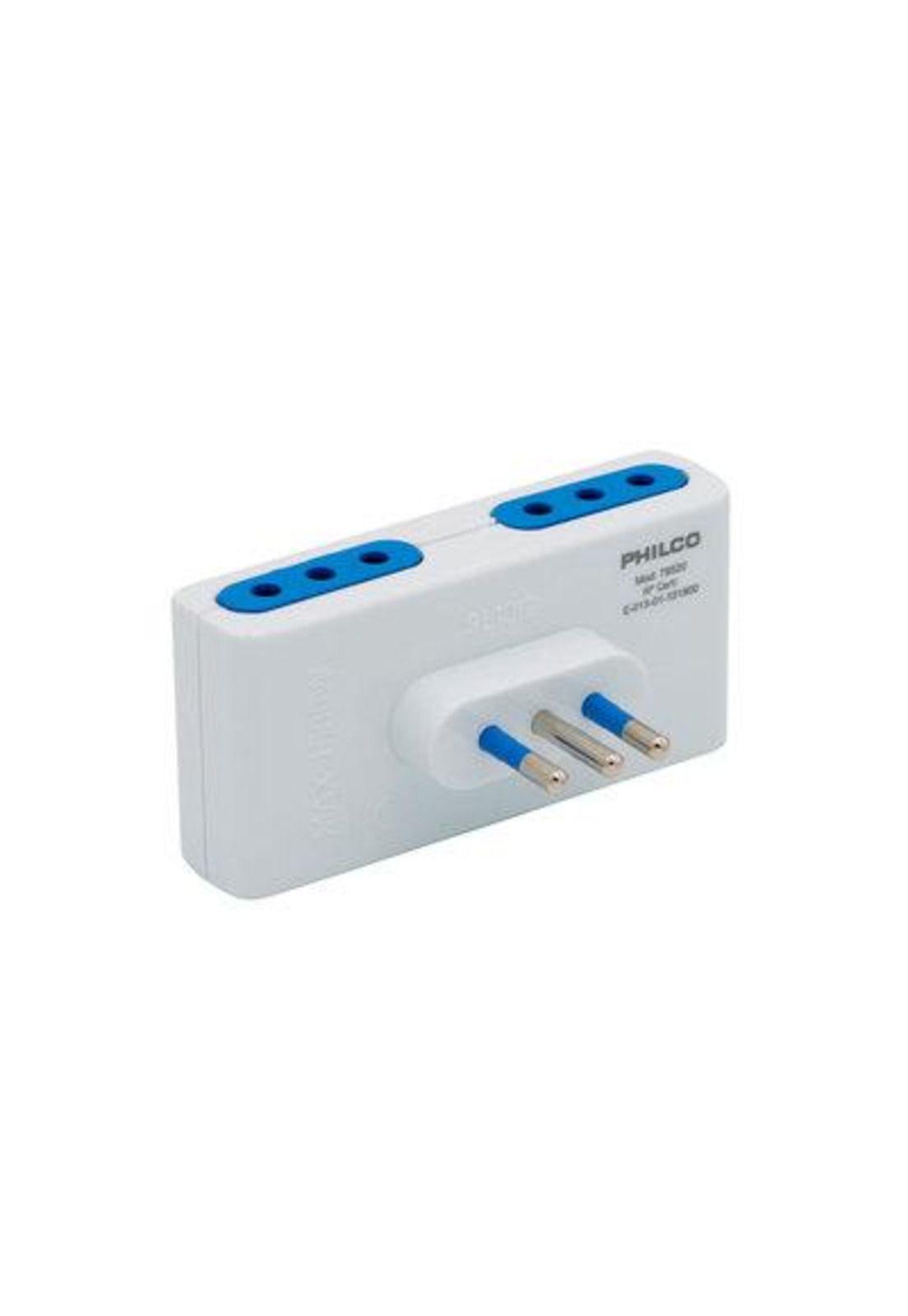 Enchufe Cuádruple 2p + T 10a 250v Blanco 78520 Philco-0
