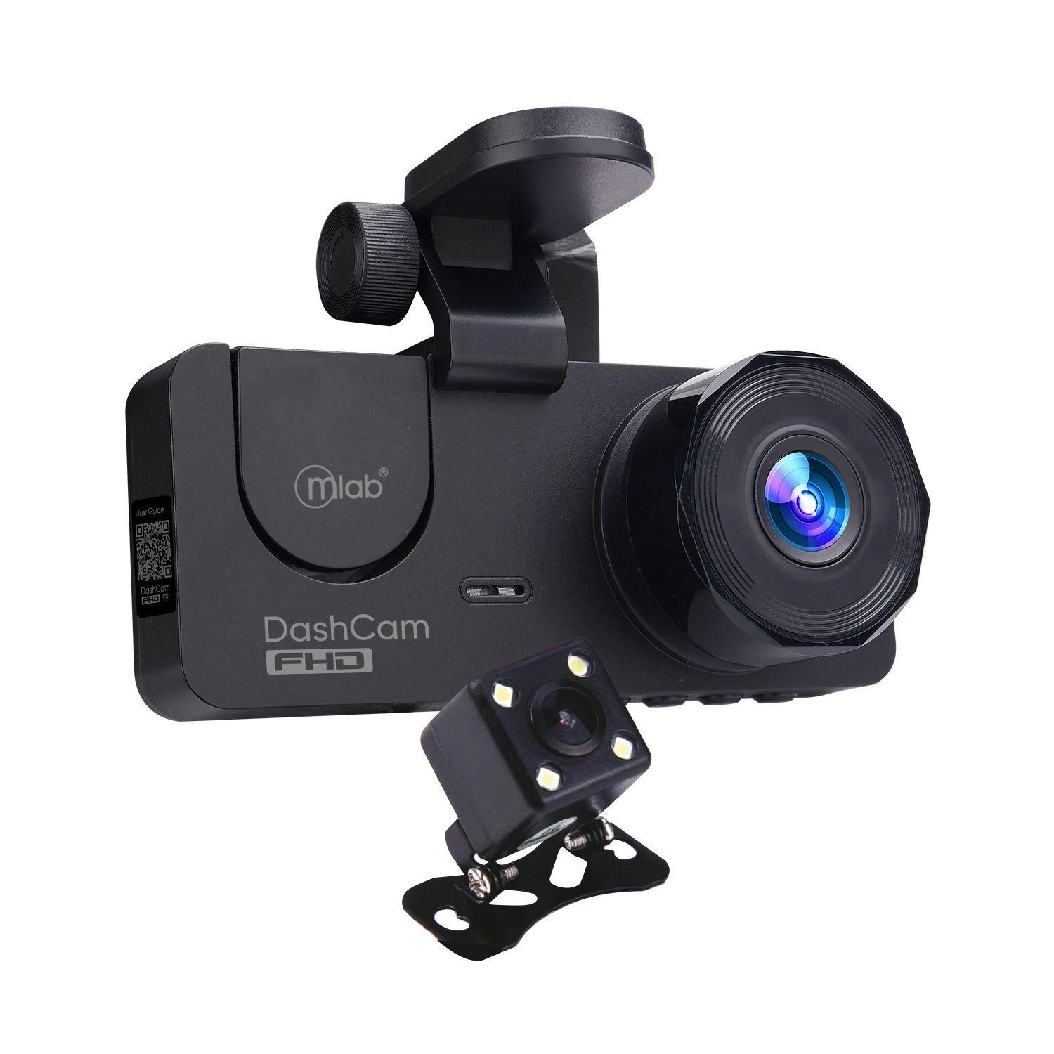 Cámara Auto DVR FHD, 3 Cámaras 1080p  720p Back 9318 Mlab-0