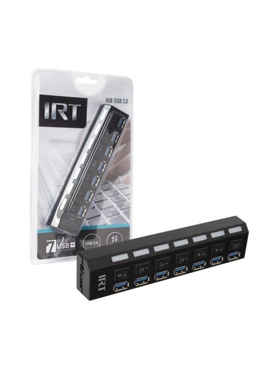 Hub Usb 2.0 Hi-speed 7 Puertos Con Interruptor On Off Led-1