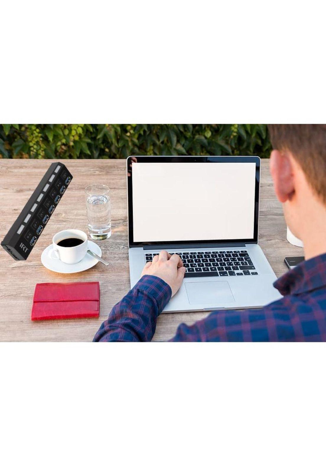 Hub Usb 2.0 Hi-speed 7 Puertos Con Interruptor On Off Led-3