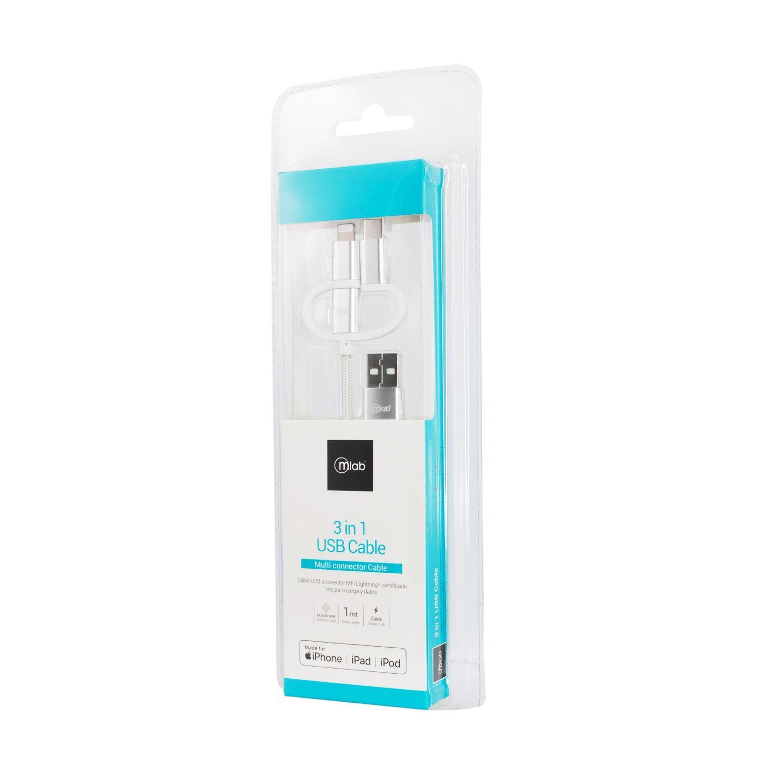Cable 3 en 1 Multi Conector USB-2