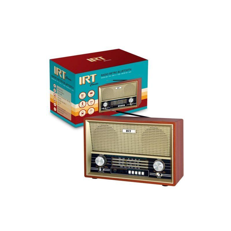 Parlante IRT Retro Bluetooth Fm Am Sw1-2 USB SD Aux-5