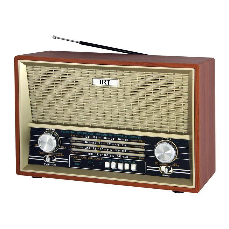 Parlante IRT Retro Bluetooth Fm Am Sw1-2 USB SD Aux-0