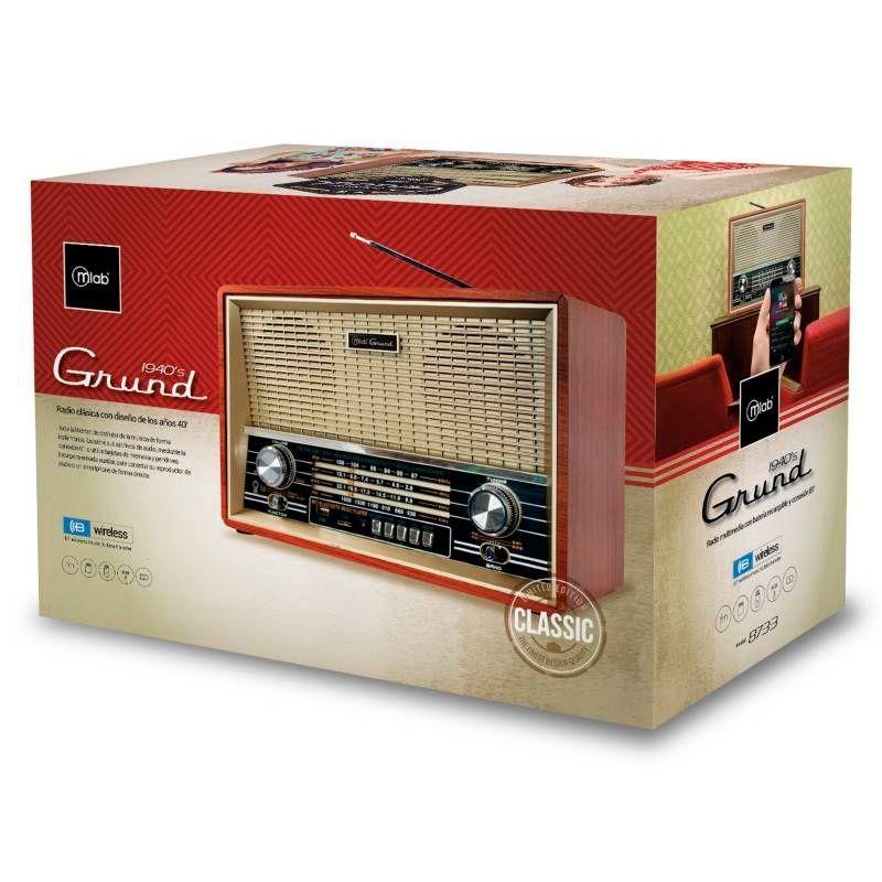Radio Portátil Bluetooth Retro Grund Mlab Usb Am Fm Fj-2
