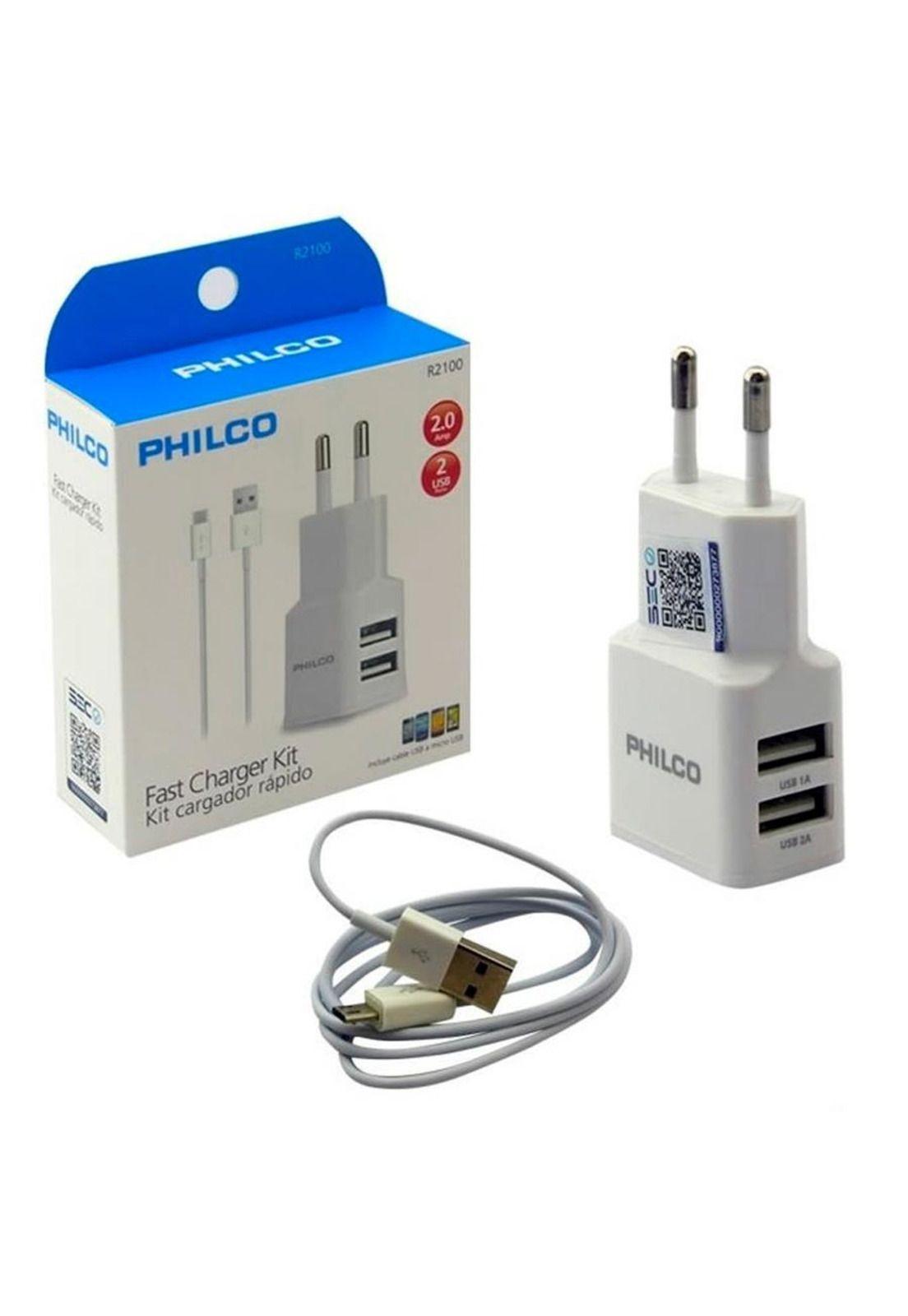 Cargador Philco Micro 220V 2.1A Doble USB-2