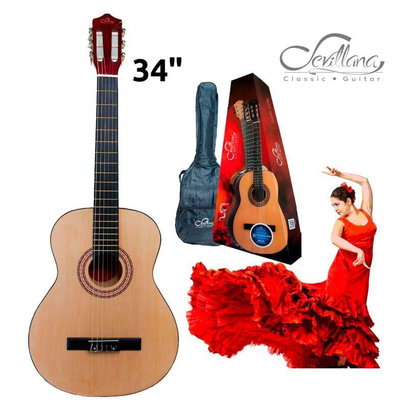 Sevillana Guitarra Clásica 34'' Sunberts + Funda -1