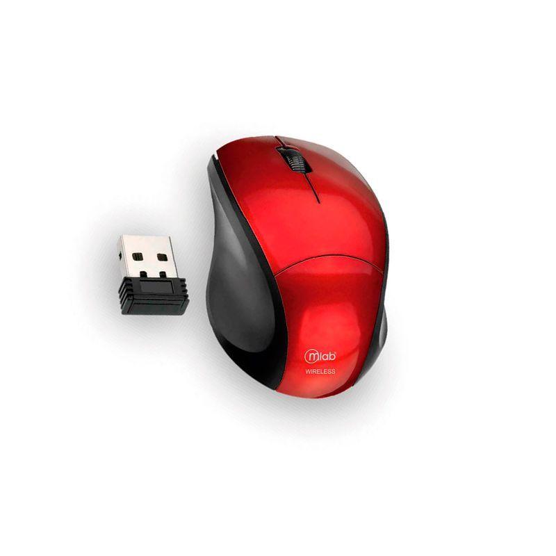 Mouse Inalámbrico Mw 8100 Advanced Usb Mlab Rojo-0