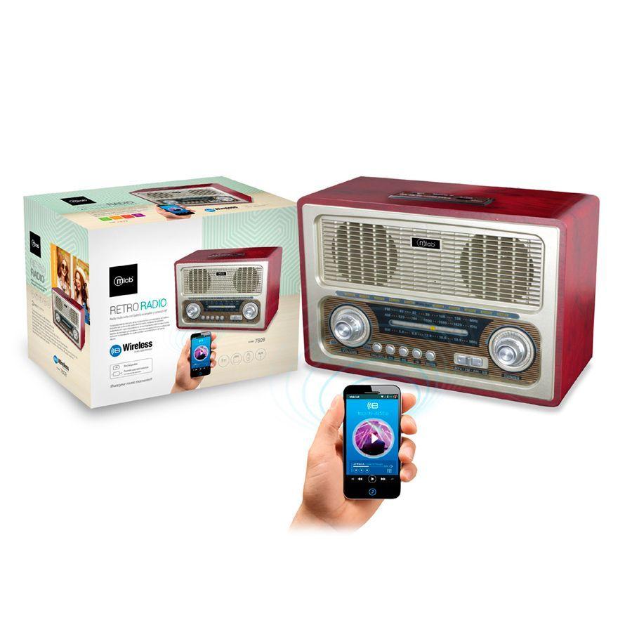 Radio Retro Recargable Bt/usb/fm Mlab Color Café-0