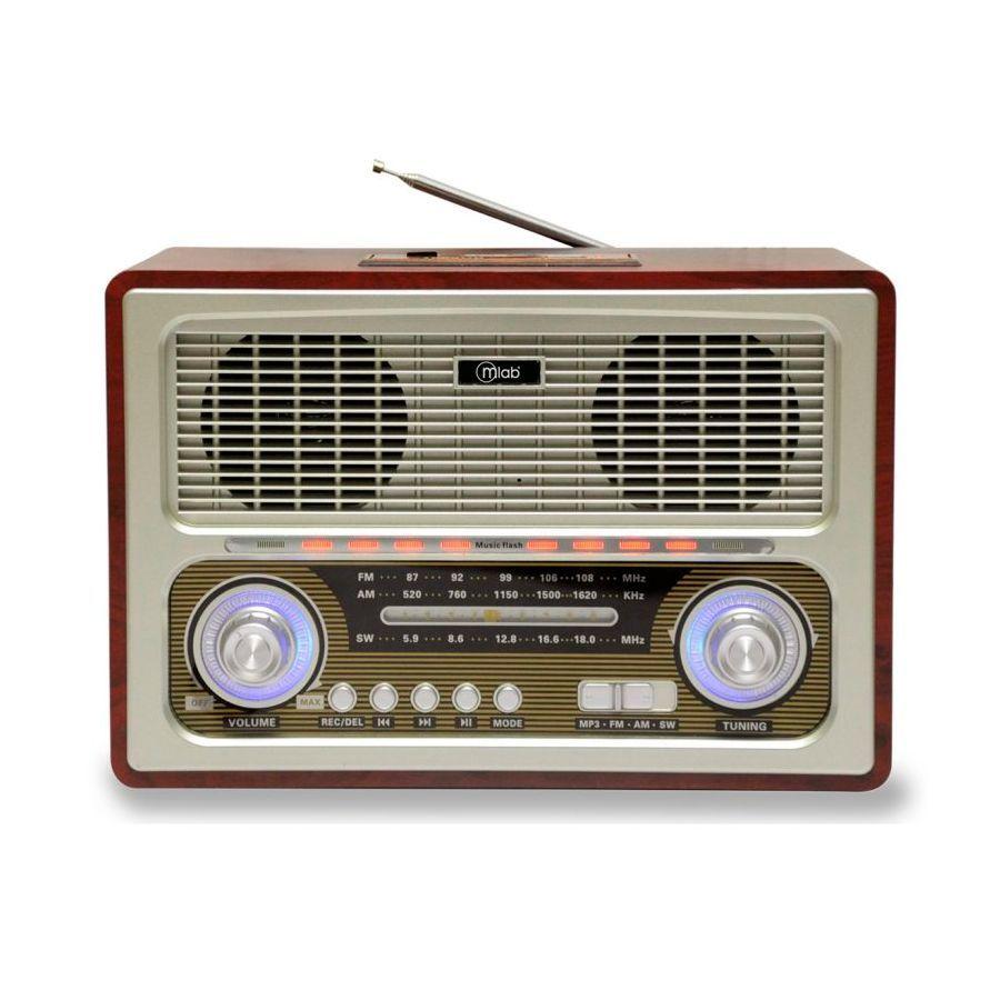 Radio Retro Recargable Bt/usb/fm Mlab Color Café-1