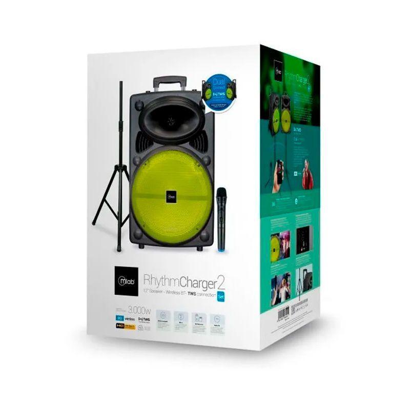 Parlante portátil con carga micrófono y atril Mlab 8891 Rhythm Charger 2 de 12 pulgadas-3