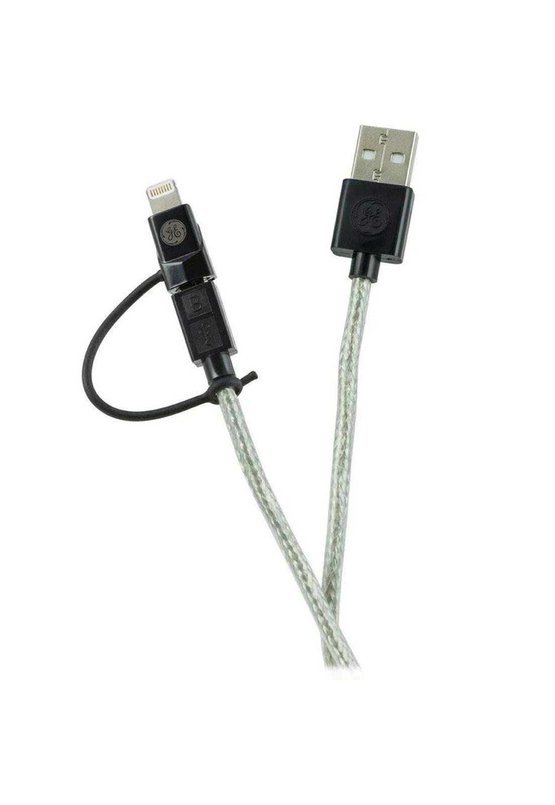 Cable 2 en 1 Micro USB Adaptador Lightning 0.90 Mts-3
