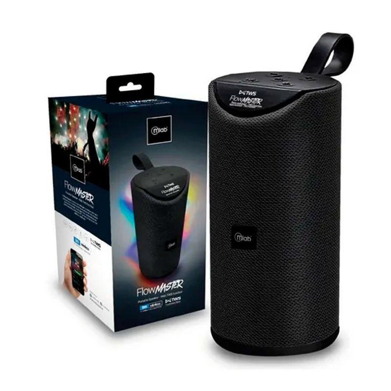 Parlante Bluetooth Tws Portátil Flow Master Negro Mlab-3