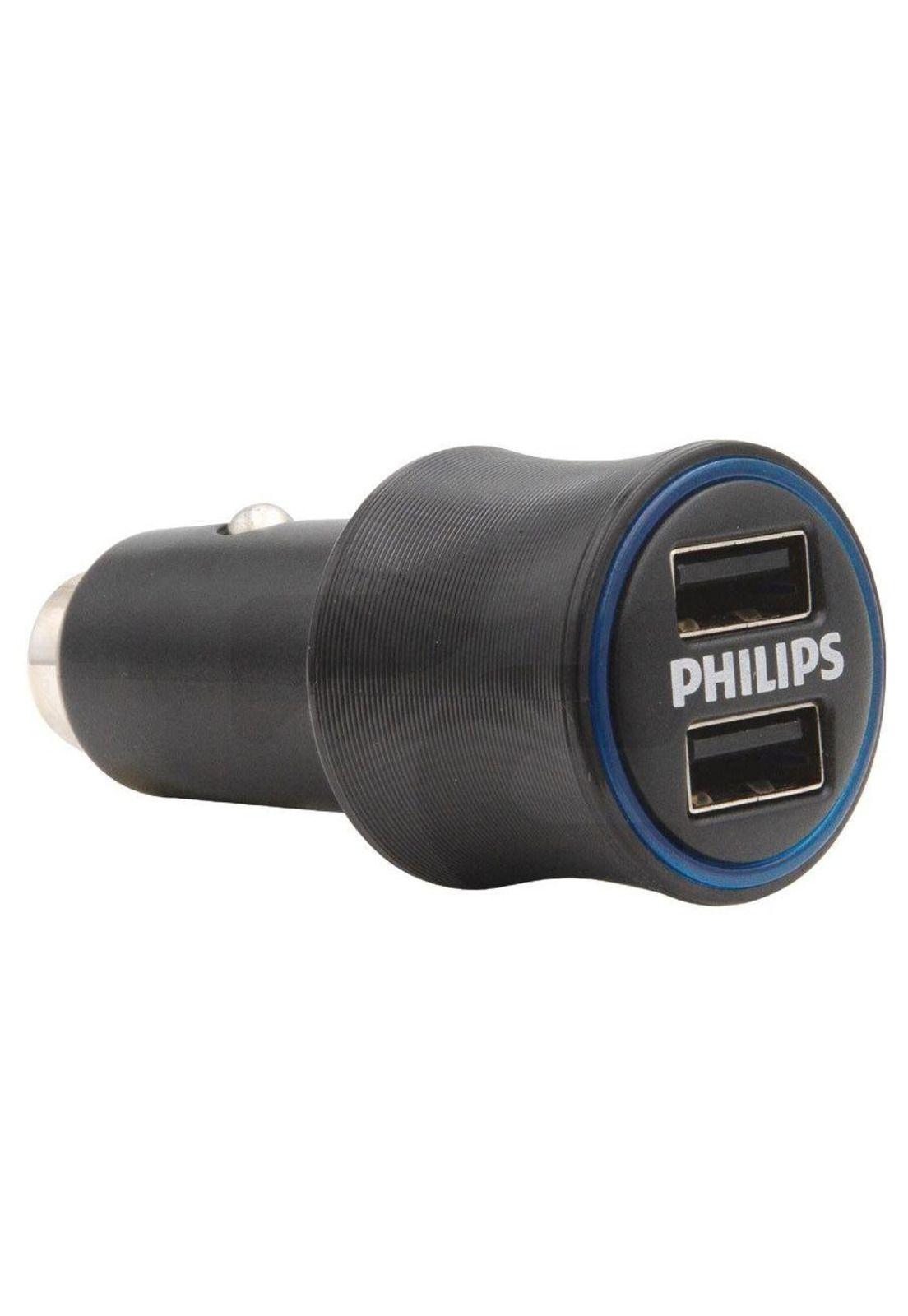Cable Lightning + Cargador de Auto USB Philips-2