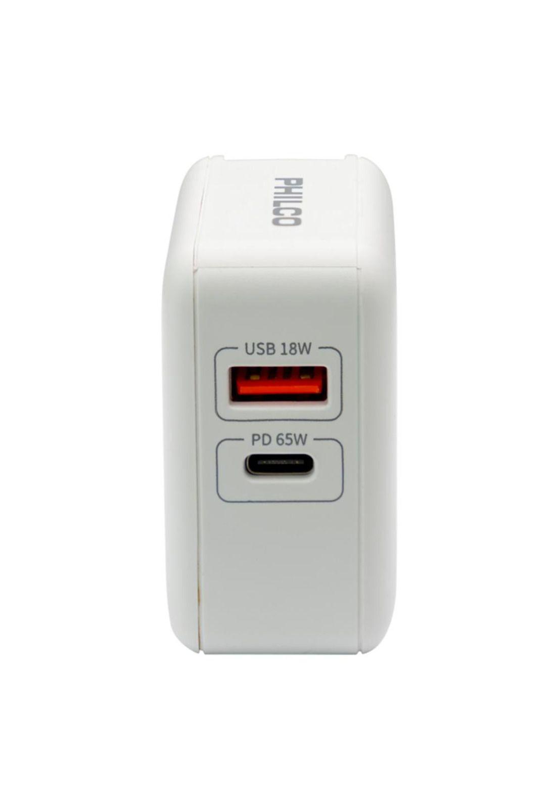 Cargador Super Rapido Philco Usb 3.0 65w-2