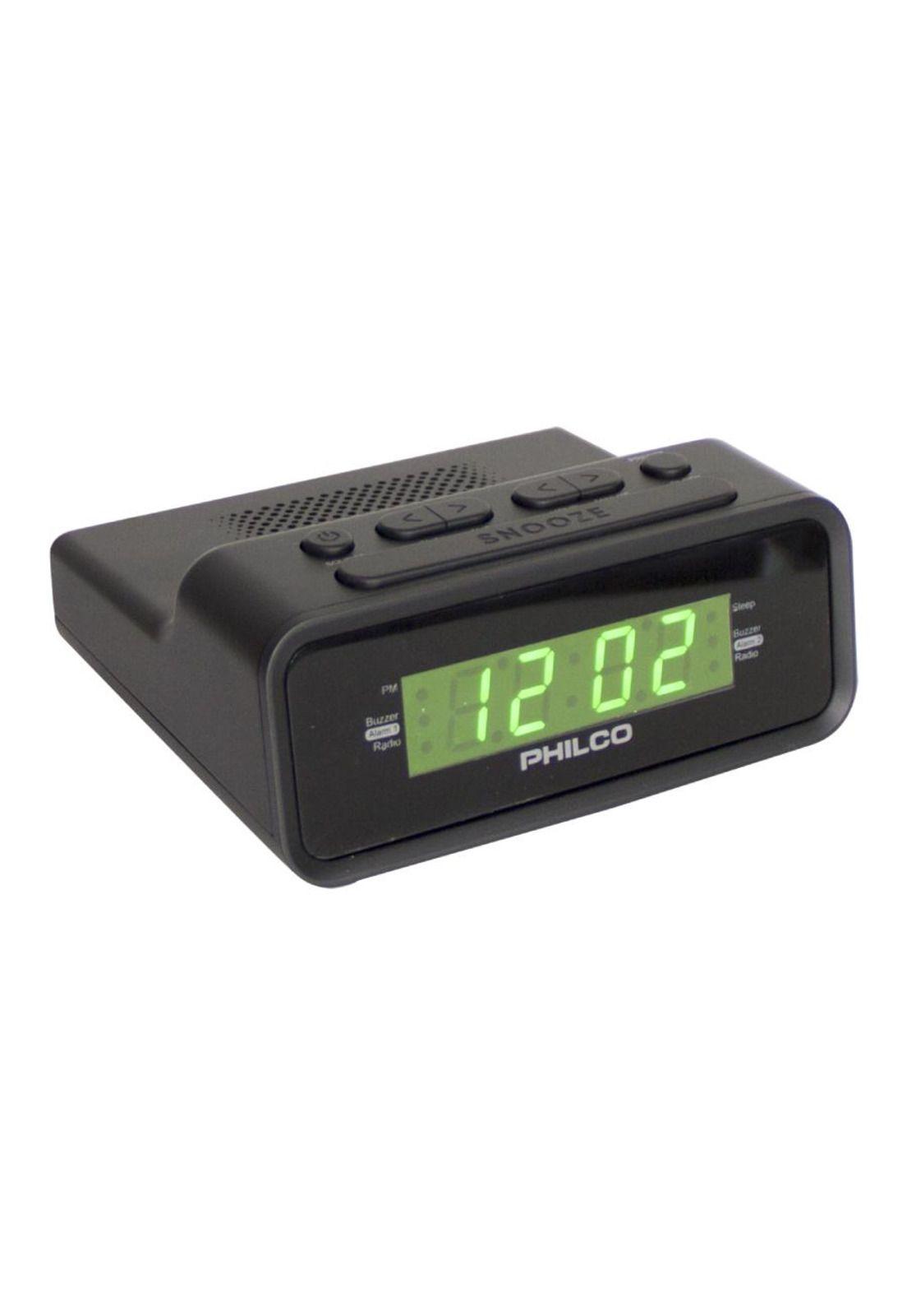 Radio Reloj Philco, Radio FM, Pantalla LED 0,6", Alarma Dual-2