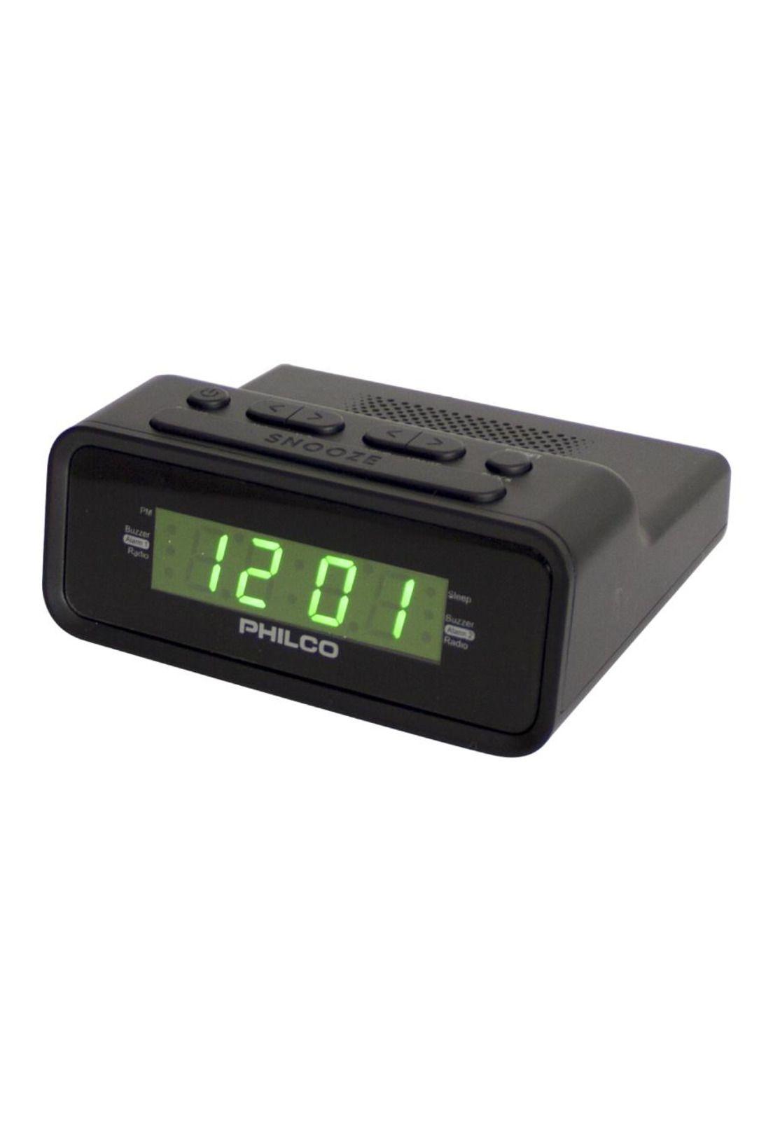Radio Reloj Philco, Radio FM, Pantalla LED 0,6", Alarma Dual-4