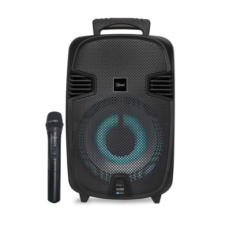 Parlante de karaoke inalámbrico City Mlab 8901 con micrófono y Bluetooth.-0