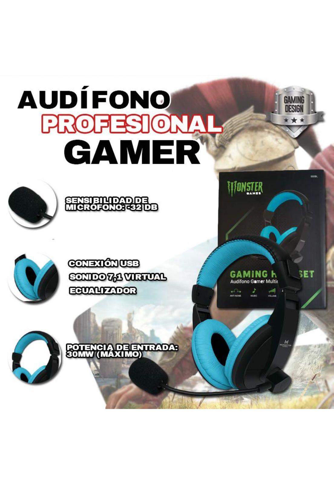 Audífonos Gamer Monster Para Ps4 xbox One Switch In-Ear-4