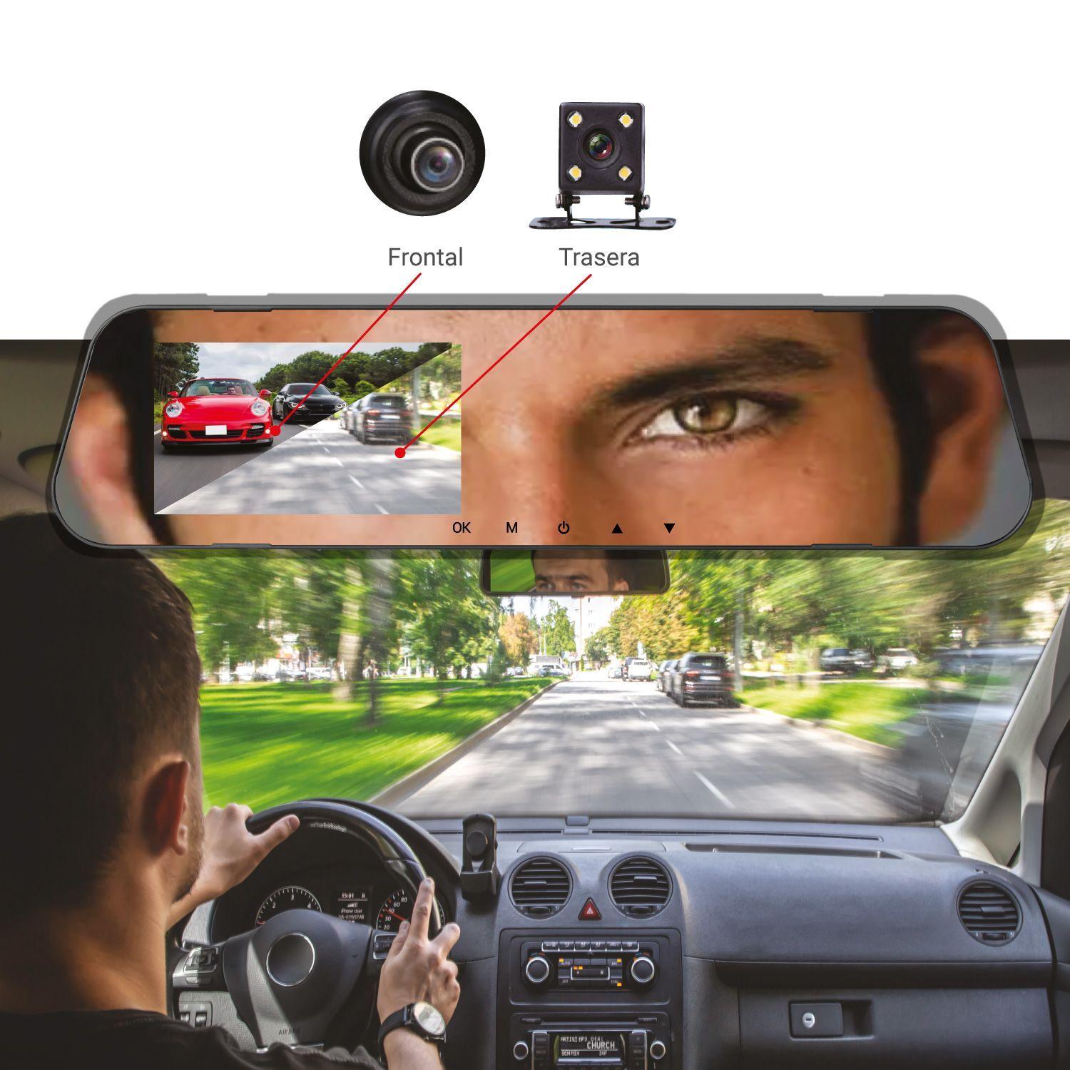 Cámara Espejo Auto DVR FHD 2 Cámaras Front 1080p Rear 720p Mlab-6