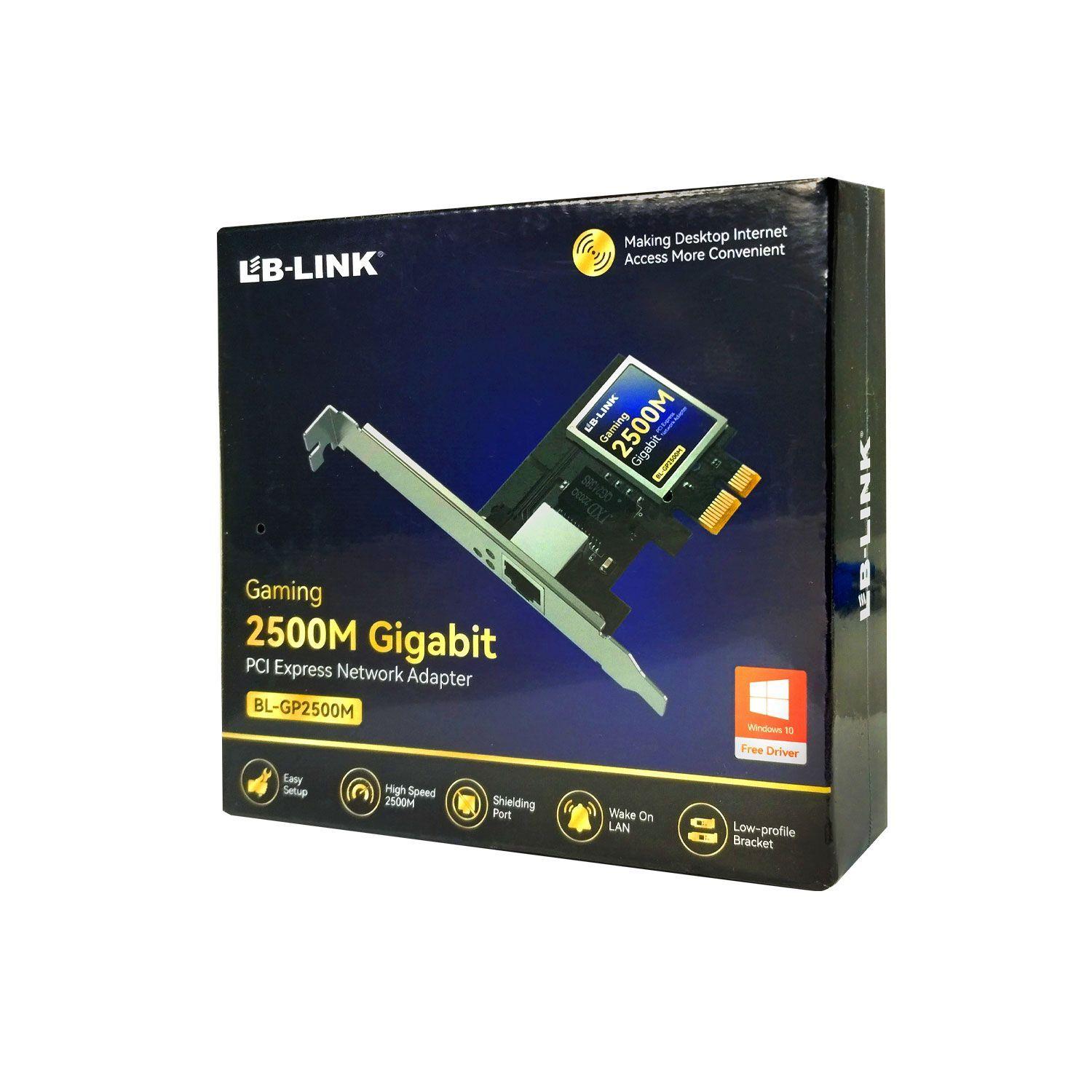 Adaptador PCI Express Gigabit Port RED 10 /100 /1000 /2500MBPS / BL-GP2500M-2