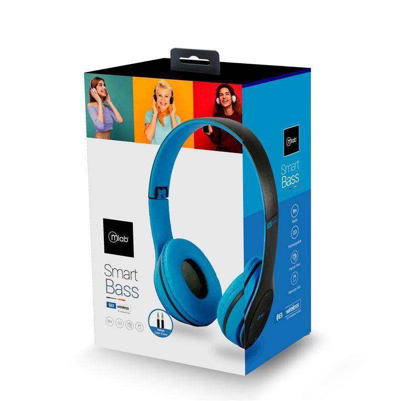Audífonos Mlab Smart Bass Bluetooth 9067 con Sonido Potente y Claro-2