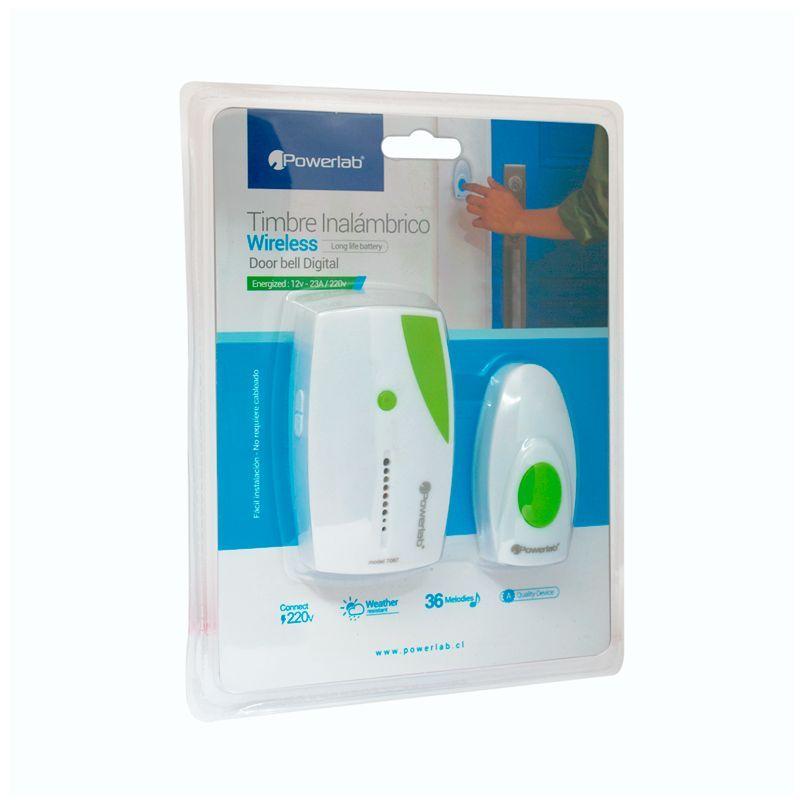 Timbre remoto inalámbrico con luz LED de señalización a 100 metros-3
